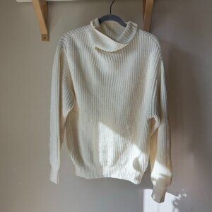 Aritzia Wilfred Montpellier knit sweater, cream white